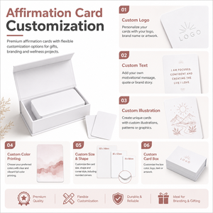<span class=keywords><strong>Carte</strong></span> Motivazionali Quotidiane Personalizzate con Messaggi Fantasiosi e Positivi, Set di <span class=keywords><strong>Carte</strong></span> di Affermazione con Scatola Magnetica per Donne - Product Image 5