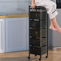Étagère rotative multi-niveaux Cedar Space pour la cuisine – Support de rangement pour produits frais – Solution de rangement mobile pour cuisine