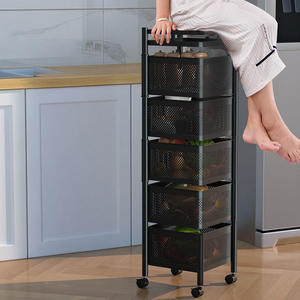Étagère rotative multi-niveaux Cedar Space pour la <span class=keywords><strong>cuisine</strong></span> – Support de <span class=keywords><strong>rangement</strong></span> pour produits frais – Solution de <span class=keywords><strong>rangement</strong></span> mobile pour <span class=keywords><strong>cuisine</strong></span> - Product Image 3