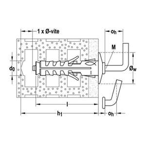 FISCHER - 500368 Bouchon d'extension avec crochet court SB 12/8 - EAN 8001132003688 ANCURS ANCRAGES MÉCANIQUES - Product Image 4