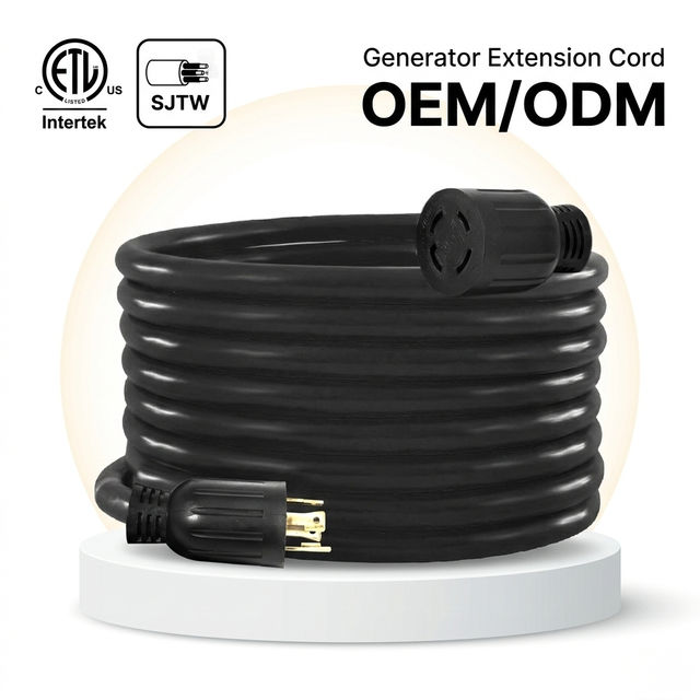 Linsheng Factory Direct Heavy Duty SJTW 50Ft 30 Amp 10 AWG ETL ETL Listed Outdoor Generator Extension Cord