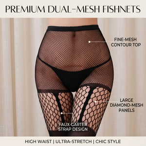 <span class=keywords><strong>Collants</strong></span> résille sexy effet <span class=keywords><strong>porte</strong></span>-jarretelles, double maille unique, <span class=keywords><strong>taille</strong></span> haute, ultra-extensibles, pour femme - Product Image 3
