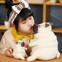 Poupée carlin mignonne simulation de chien en peluche commerce extérieur vente en gros d'usine poupée chien