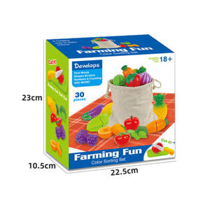 Juego de Juguetes de Cocina Realistas para Niños Pequeños, 30 Piezas, Frutas y Verduras para Cortar, con Bolsa de Almacenamiento - Product Image 4