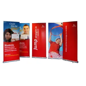 Wholesale Aluminum Retractable Banner Stand Broad Base Roll Up Banner For Exhibition