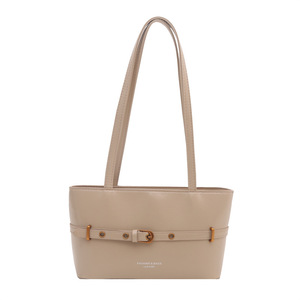 Bolsa de Couro PU Preta com Alça Superior e Detalhe de Fivela, Formato Quadrado Estruturado para Uso Diário - Product Image 5