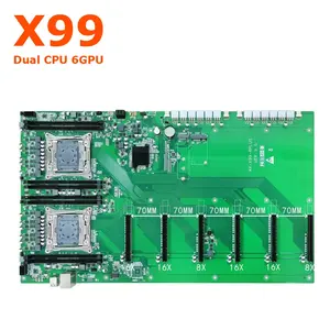 Bo Mạch Chủ CPU Kép X99 Hoàn Toàn Mới E-ATX LGA 2011 V3 Aleo Testnet 3 Bo Mạch Chủ Với 6 Khe GPU 60Mm Space 4 * DDR4