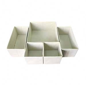 Bacs de panier organisateur pour soutiens-gorge de sous-vêtements, diviseur de tiroir de commode de placard, boîte de rangement pliable en tissu - Product Image 5