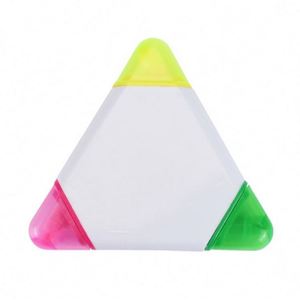 Three Tips Promotion Printed Plain Triangle Highlighter with Multi Points - Product Image 1