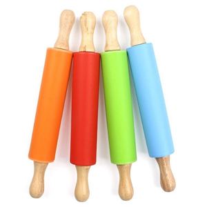 Rodillo de Masa Ecológico con Mango de Madera para Cocina, Rodillo de Silicona de 12 Pulgadas para Hornear - Product Image 5