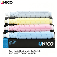 Cartouches de toner UNICO TN610 compatibles avec l'imprimante laser Konica Minolta Bizhub PRO C5500 C6500 C6500P