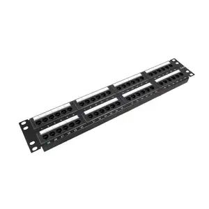 19 inch 2U Terminal 3m 48 Port Cat 5e Cat5e Patch Panel