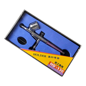 Aérographe HD-130 à alimentation par gravité 0,2 mm, double action, vitesse réglable, pour travaux artistiques - Product Image 1