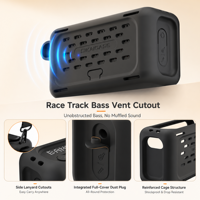 Étui de protection en silicone SIKAI pour enceinte Bluetooth JBL BandBox Solo, housse antichoc, antidérapante et anti-poussière avec bandoulière