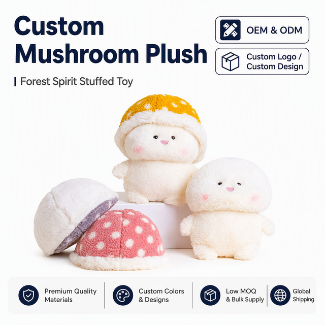 Custom Mushroom Plush Pillow Gift Souvenir Factory Direct Bespoke Toadstool Doll Kids Gift Project Development Bulk Order