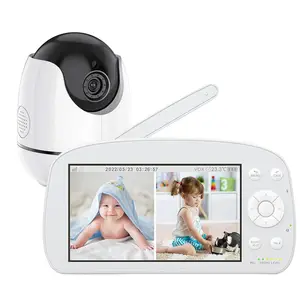 Yeni Patent tasarım VOX modu gece görüş ses algılama bebek izleme monitörü 5.5 inç ekran Full HD 720P 1080P Video bebek telefonu