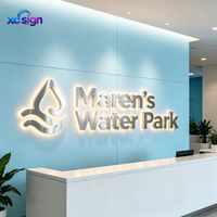 Enseigne personnalisée rétroéclairée 3D, signalétique en métal LED IP65 en acier inoxydable pour la décoration murale des devantures de magasins, salons de beauté et hôtels