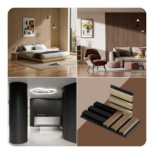 <span class=keywords><strong>Panneau</strong></span> acoustique en bois à latte <span class=keywords><strong>MDF</strong></span> avec support en feutre <span class=keywords><strong>Panneau</strong></span> mural en bois Akupanel de noyer chêne noir chêne <span class=keywords><strong>blanc</strong></span> populaire - Product Image 2