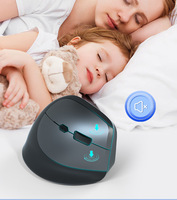 Mouse Nirkabel Ergonomis Vertikal 2.4GHz BT USB OEM Personal Mold, Dapat Diisi Ulang, 3-level DPI, Gaming, LED Backlit untuk Laptop dan Desktop