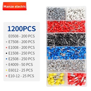 Juego de Alicates de Crimpado de Cobre Renze Electric VE-1200PCS para Cables de 23-7AWG HSC8 6-4A Autoajustables con Terminales de Extremo de Cable - Product Image 4