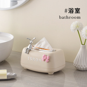 Tsbox Tissue Box With Rabbit Design For Bathroom And Living Room Use - Product Image 1