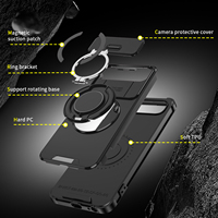 Étui de téléphone portable avec support magnétique pour Infinix Hot 60i 5G, antichoc avec support, coque arrière pour Tecno Spark Go 5G Smart 10 PLUS