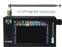 Récepteur radio SDR DSP portable 100KHz-149MHz, écran tactile 4,3 pouces, SSB FM AM CW WFM, bande passante complète, boîtier en alliage d'aluminium, radio Bajei