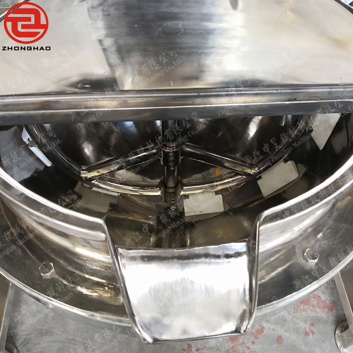 Factory Industrial Cooking Kettle Directly Gas Electric Heating Stirring Food Process Jams Jam Jacketed Cooker with Mixer
