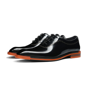 Chaussures de <span class=keywords><strong>mariage</strong></span> en cuir verni, chaussures de bureau pour hommes en cuir véritable verni, style britannique, chaussures habillées formelles pour jeunes hommes - Product Image 5