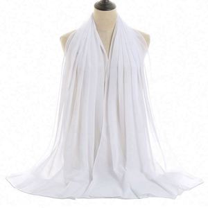 Hiyab de Chifón con Perlas para Mujer Musulmana en Lona - Poliéster de Alta Calidad en Color Puro - Product Image 5