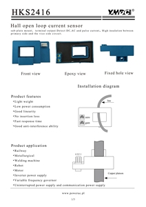 YHDC 100A-800A Sensor de corriente de bucle abierto de efecto Hall, transductor de corriente HKS2416 Tamaño de ventana 24mm * 16mm + 5V Fuente de alimentación única - Product Image 6