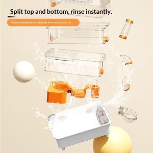 Hepsi Bir Arada 3 Katlı <span class=keywords><strong>Hamster</strong></span> Kafesi, Oyun Alanı ve Saklanma Yerleriyle Küçük Evcil Hayvanlar için Büyük Çok Fonksiyonlu Muhafaza - Product Image 4