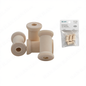 Bobine di Legno Ilan 16x27 mm, Set da 4 Pezzi, Materiali per Artigianato - Product Image 1