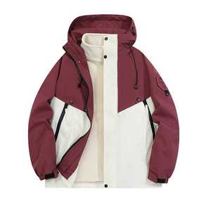 Outdoor Fleece Lined 3 In 1 Windproof Jacket Men Autumn Winter Workwear - Product Image 3