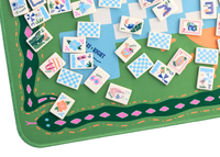 Jeu de Mahjong Américain Personnalisé en Acrylique Gravé AvaAcrylic, Tuiles de Mahjong Américain, Tapis et Supports, Design Moulin à Vent Tropical Blanc Estival