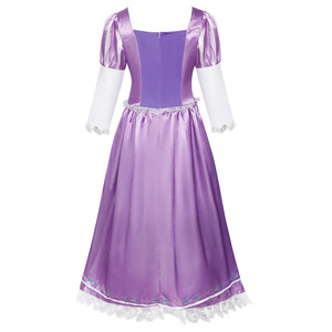 Vestido largo morado de princesa Rapunzel, disfraz de Cosplay para mujer, para fiesta de Halloween, juego de rol, Anime - Product Image 2