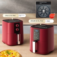 Friteuse à air en acier inoxydable de luxe 10,1-20L, écran tactile intelligent, protection contre la surchauffe, surface antiadhésive, prise américaine pour les petites cuisines