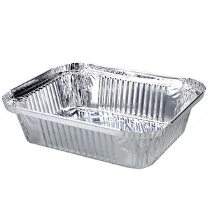 Support Customization Recyclable Aluminium Foil Catering Serving Trays Takeaways Disposable Aluminium Food Tray