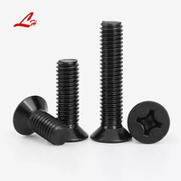Vis à métaux en oxyde noir DIN965 Phillips tête fraisée point plat inventaire acier au carbone Csk boulon à tête croisée