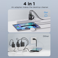 Vente flash : Chargeur magnétique sans fil pliable 4 en 1, type C, PCB, chargeur de montre intelligente magnétique pour Galaxy Watch 6