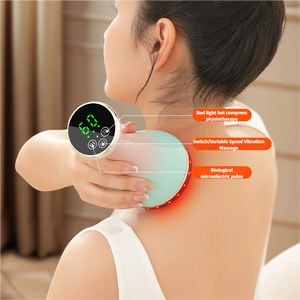 Cepillo de Masaje Meridiano de Microcorriente Recargable con Calor, Masajeador Abdominal Eléctrico con Compresa Caliente para Uso Doméstico - Product Image 1