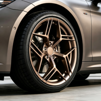 Jantes en alliage forgé monobloc 15-26 pouces, 5 branches fendues, bronze, roues personnalisées pour berline, SUV, véhicule électrique