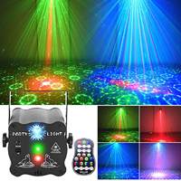 Mini Lumière de Scène DJ RVB 2022 Rechargeable à Commande Vocale, Lampe de Fête Musicale Laser LED