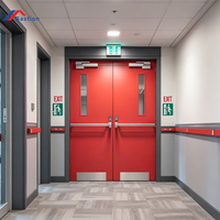 Puerta Metálica Moderna de Seguridad Contra Incendios con Clasificación de 180 Minutos, Puertas Comerciales de Acero con Acabado para Proyectos de Talleres