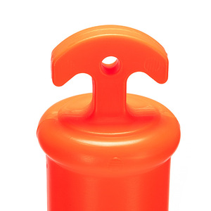 Poteau de signalisation routière Hongji RD10-R2 en caoutchouc, cône mince à fixation au sol, produit d'avertissement routier - Product Image 2