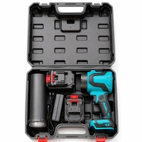 Souffleur sans fil professionnel 21V, 2 vitesses, batterie lithium, nettoyeur de feuilles et de poussière électrique, kit d'outils de jardinage, boîte