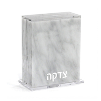 Personalisierte Jüdische Münzsammlung Bank Luxuriöse Transparente Acryl-Lucite Tzedakah Spendenboxen für Wohltätigkeit