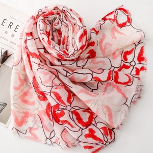 New Fashion Commuting Floral Printed Voile Warming All-match High-quality Women's Soft <b>Scarf</b> Sunscreen Shawl All-season - Product Image 2