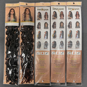 Hot 18 "24" 36 "Nu Locs Faux Synthétique Crochet <span class=keywords><strong>Cheveux</strong></span> Tressage Extensions de <span class=keywords><strong>Cheveux</strong></span> 20 Brins Noir Brun Vague Crochet Twist - Product Image 5