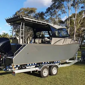 Gospel-barco de pesca de placer, bote de pesca de aluminio, 25 pies, barato, en alta mar